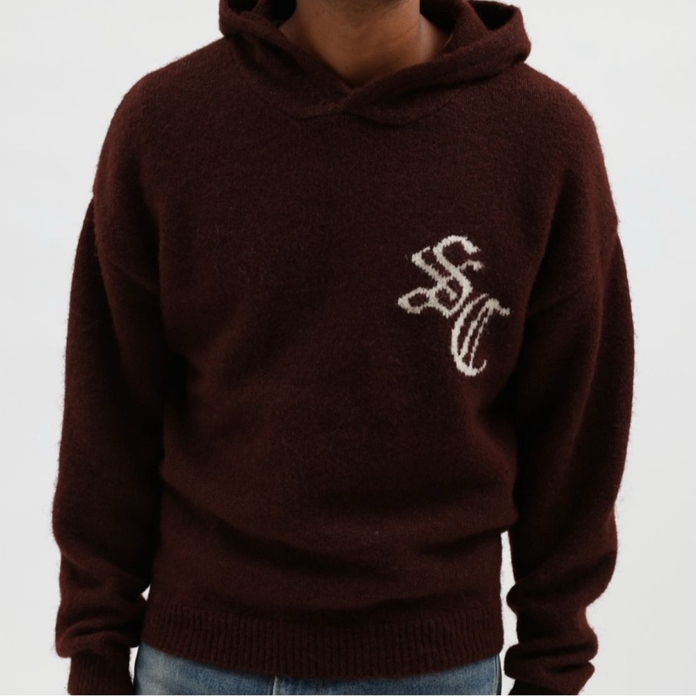 standard cloth brown fuzzy hoodie men’s